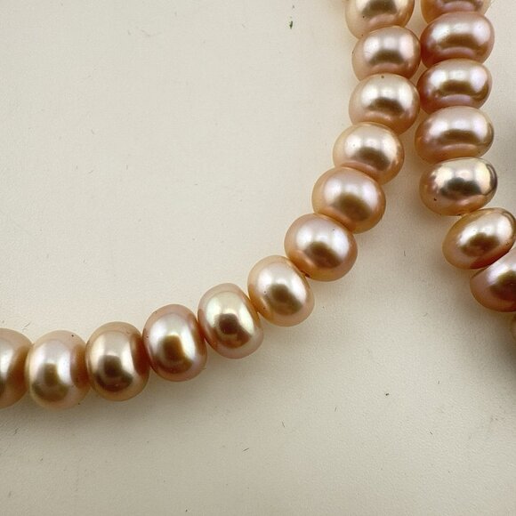 Honora Pearl Bracelet Stretch Set of 2 Pearls Blush Pink Pastel Stack Stackable - Picture 4 of 8